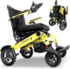 Forcemech Navigator EVO Electric Wheelchair - Rigid Frame Automatic Breaks, Wheelchairs for Adults, 4-Point Suspension Foldable Electric Wheelchair, 10Ah Lithium Battery, All-Terrain, 380-lb Capacity