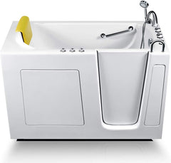 Energy Tubs Walk-in Bathtub 30 in. x 60 in. Combo Whirlpool and Air Massage + Faucet Set (White) (Right Drain)