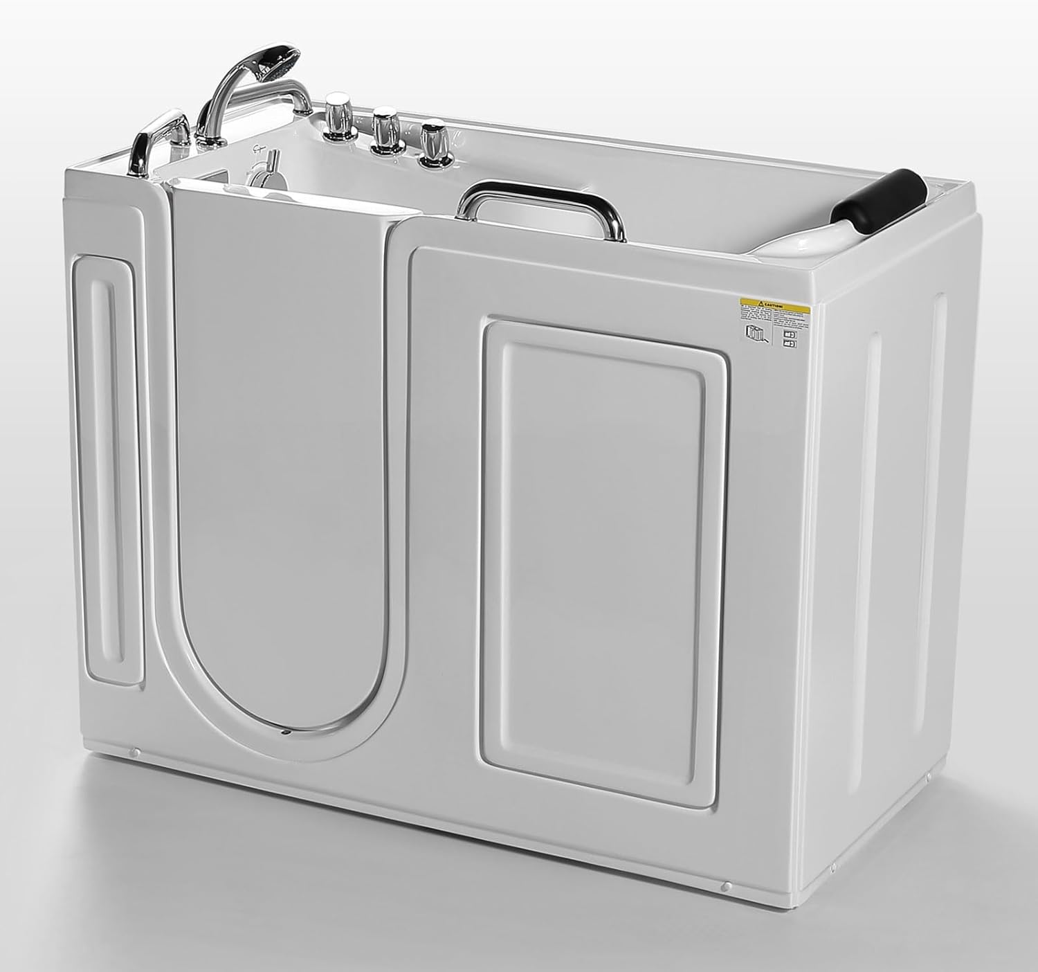 Empava 52.5 in. Acrylic Walk-in Tub Freestanding Soaking SPA Bathtub With Left Side Door