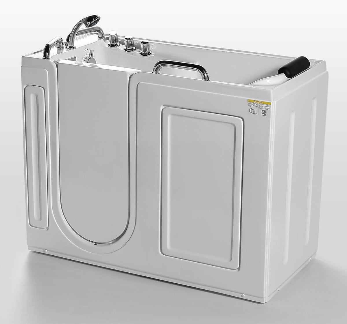 Empava 52.5 in. Acrylic Walk-in Tub Freestanding Soaking SPA Bathtub With Left Side Door