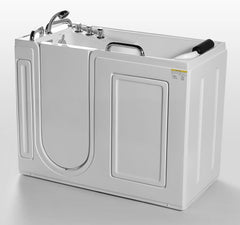 Empava 52.5 in. Acrylic Walk-in Tub Freestanding Soaking SPA Bathtub With Left Side Door