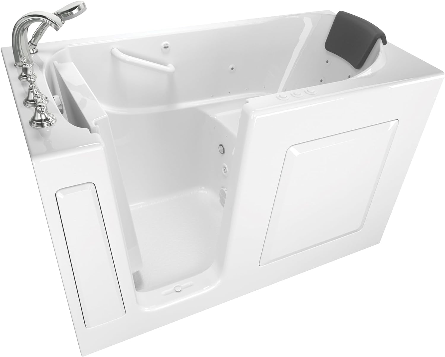 American Standard 3060.109.CLW Gelcoat Whirlpool and Air Spa 30"x60" Left Side Door Walk-In Bathtub in White