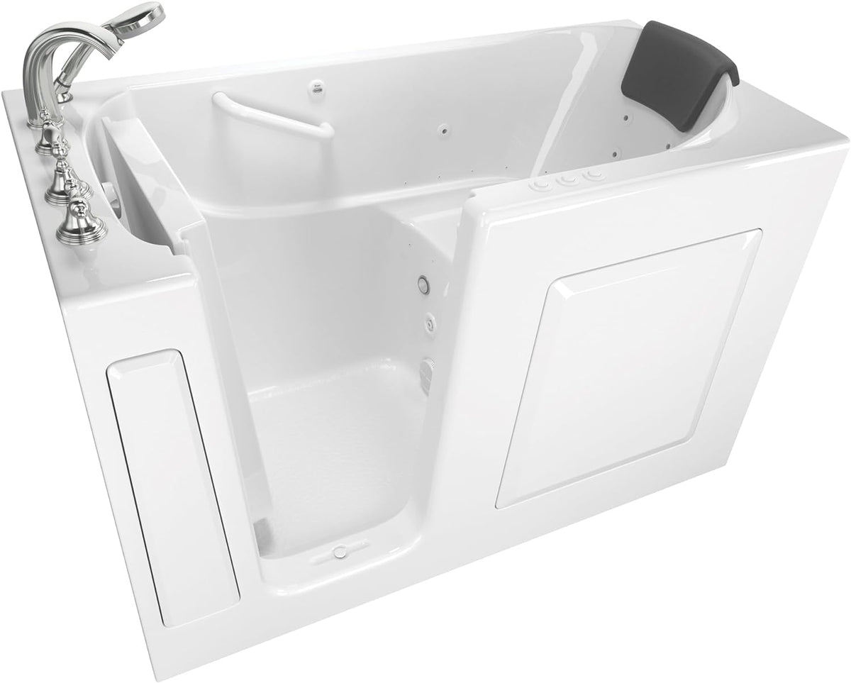 American Standard 3060.109.CLW Gelcoat Whirlpool and Air Spa 30"x60" Left Side Door Walk-In Bathtub in White